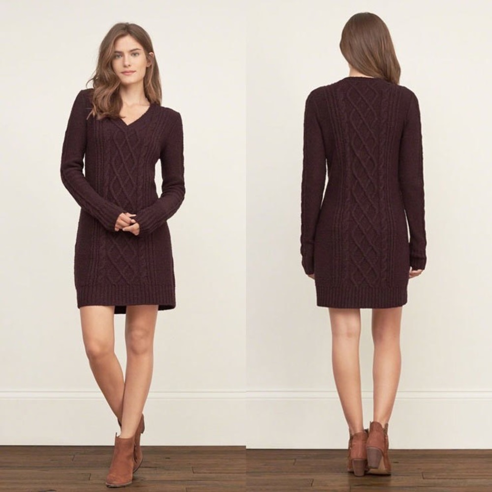 MAROON SWEATER DRESS